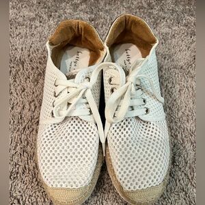 Bettye Muller perforated net summer sneaker.